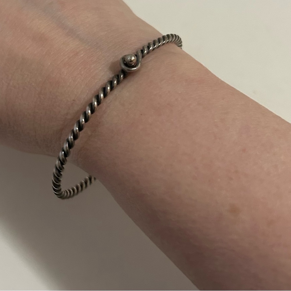 James Avery Silver Twisted Rope / Cable Bracelet